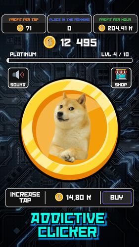 Crypto Clicker Doge Coin Idle captura de pantalla 1