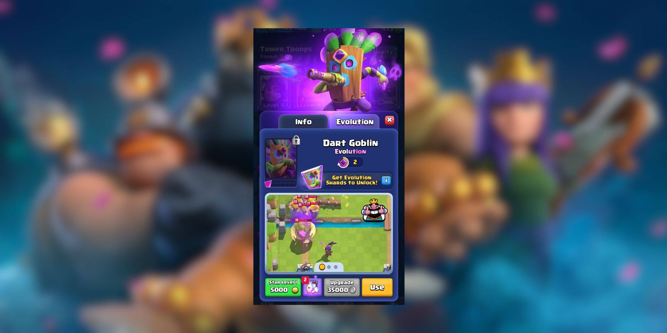 ตัวอย่างดาดฟ้าของ Evo Dart Goblin