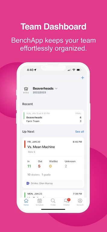 BenchApp - Sports Team Manager screenshot 1
