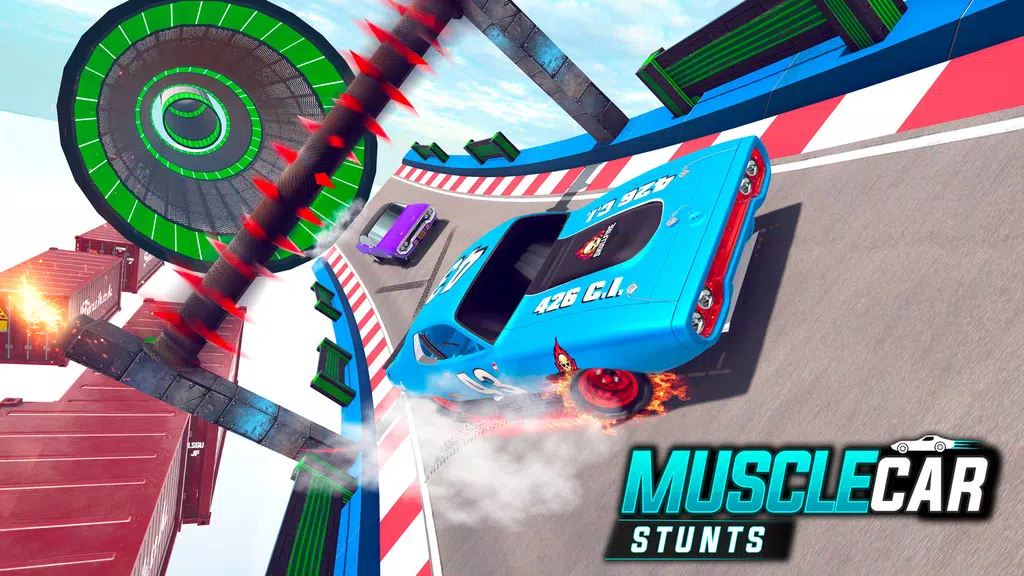 Muscle Car Stunts - Ramp Car 스크린샷 3