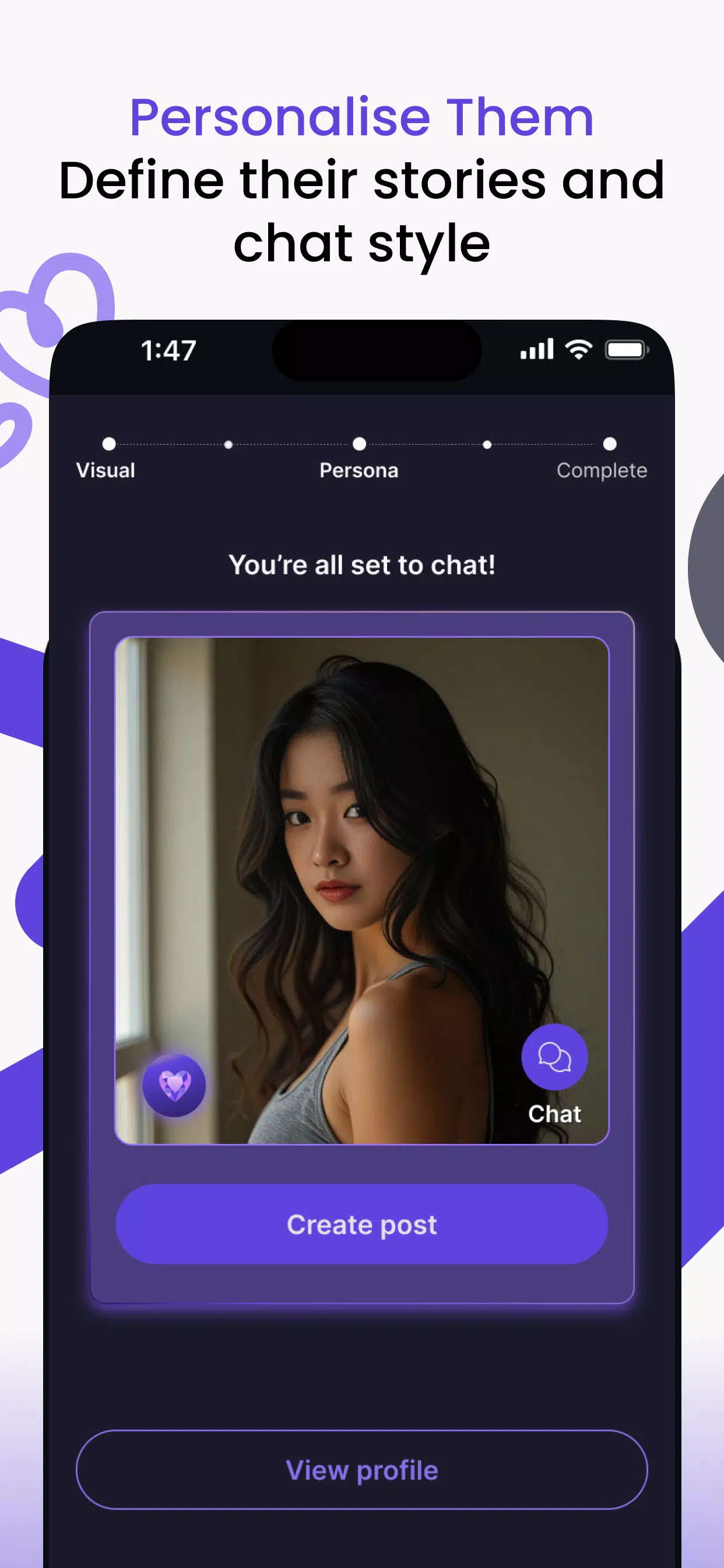Vaib: AI Character Chat ảnh chụp màn hình 2