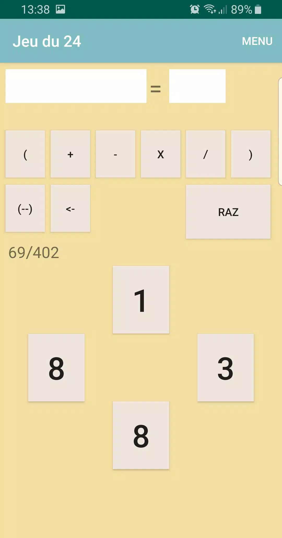 Jeu du 24屏幕截圖1