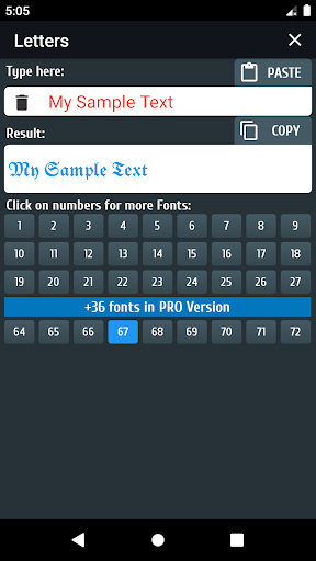 ภาพหน้าจอ Cool text and symbols 0