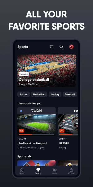 Fubo: Watch Live TV & Sports 스크린샷 1