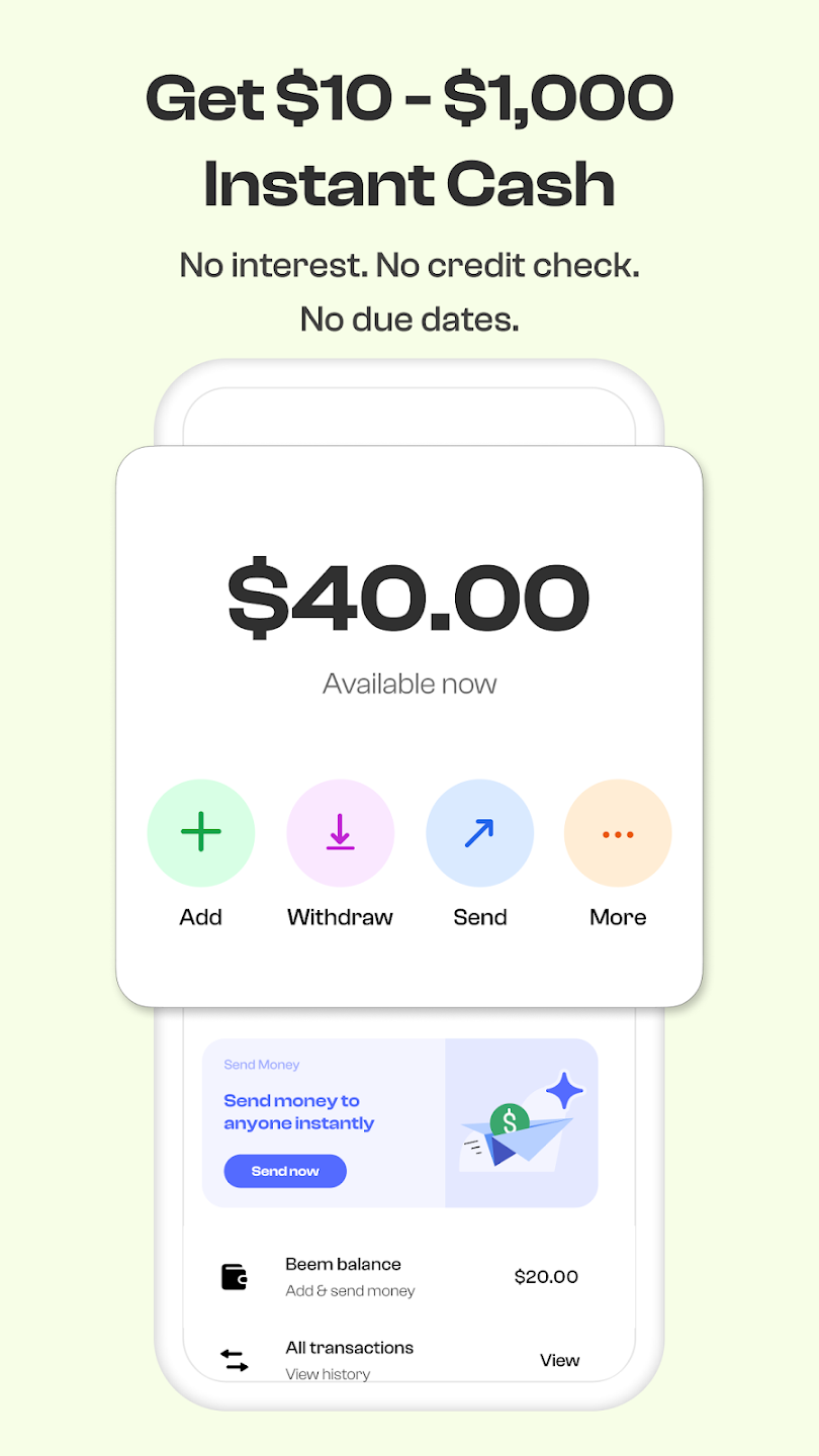 ภาพหน้าจอ Beem: Instant Cash Advance App 2