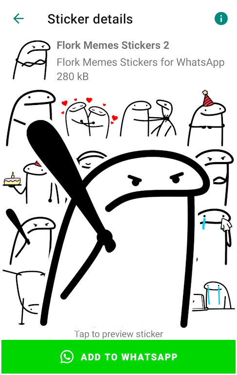 Flork memes stickers WASticker screenshot 3