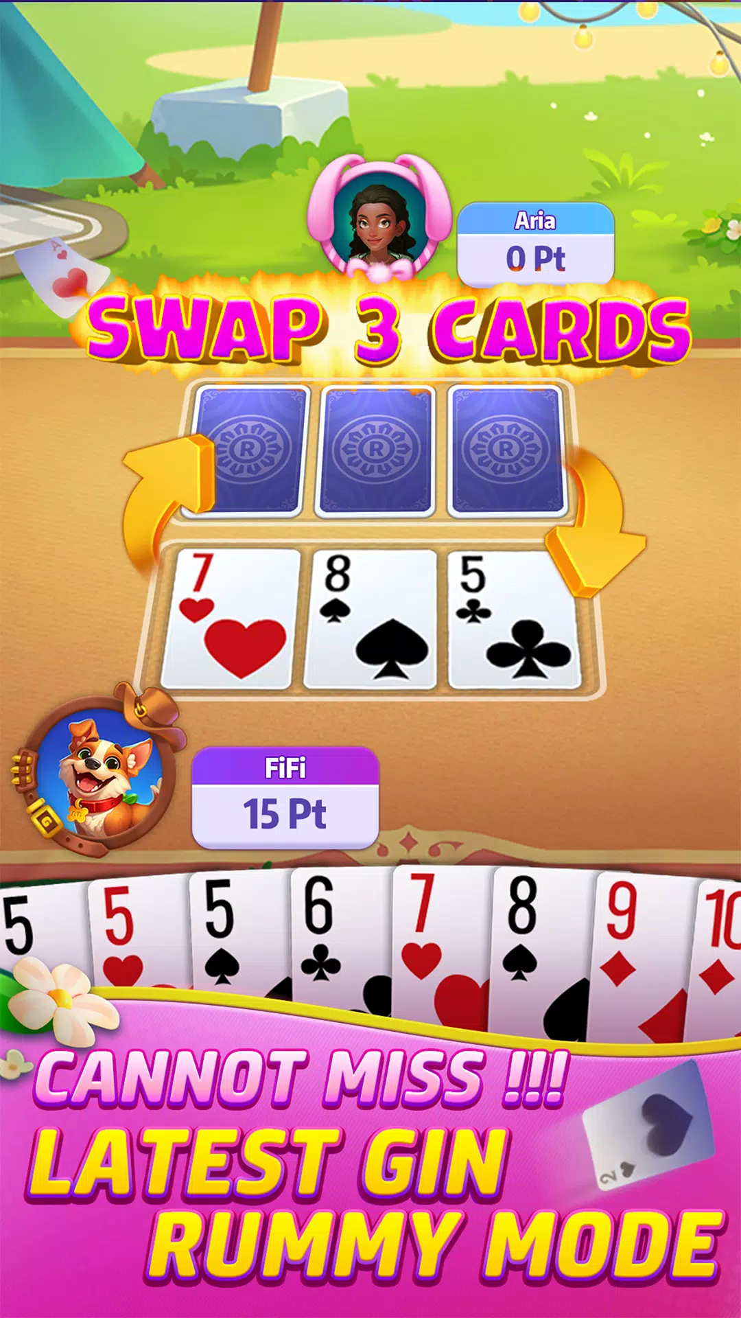 Gin Rummy Frenzy屏幕截圖1