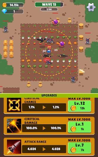 Scarecrow War : Idle Defense экрана 1