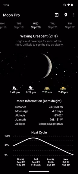 My Moon Phase - Lunar Calendar captura de pantalla 2
