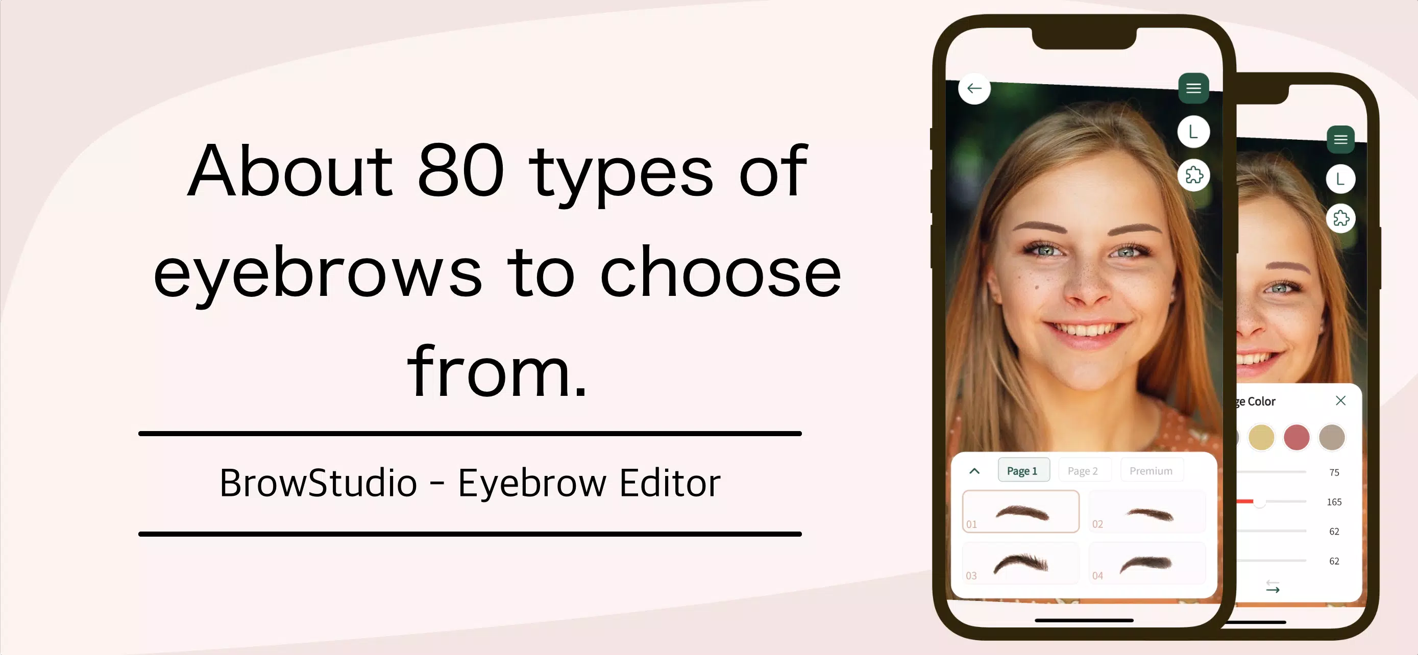 Find ideal eyebrows：BrowStudio capture d’écran 0