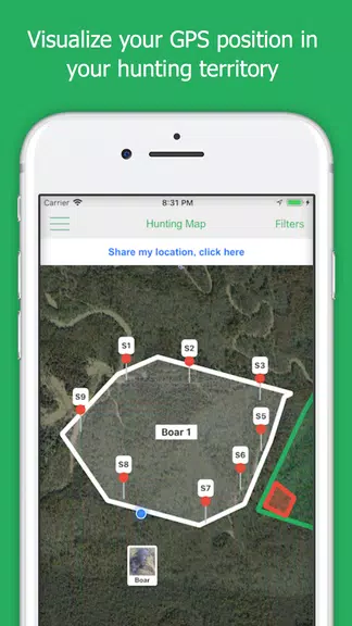 ภาพหน้าจอ Hunting Map, the GPS for hunters 0