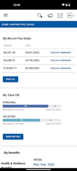 Paychex Oasis Employee Connect ภาพหน้าจอ 2