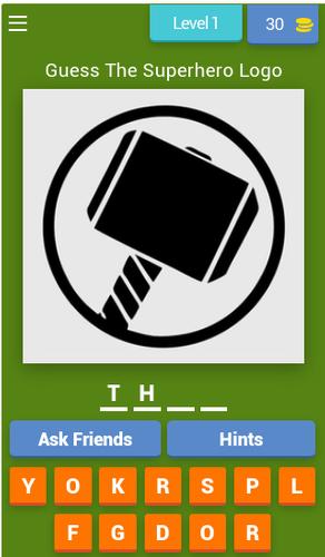 Superhero Logo Quizスクリーンショット0