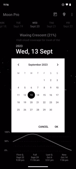 My Moon Phase - Lunar Calendar captura de pantalla 0