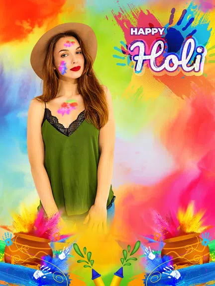 Happy Holi Video Maker Zrzut ekranu 1