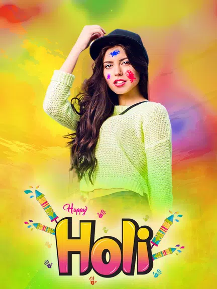 Happy Holi Video Maker Zrzut ekranu 3