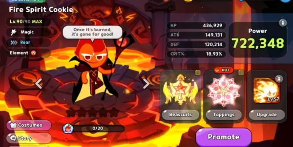 Fire Spirit Cookie: Guide de construction et d'utilisation du PVE dans Cookierun Kingdom