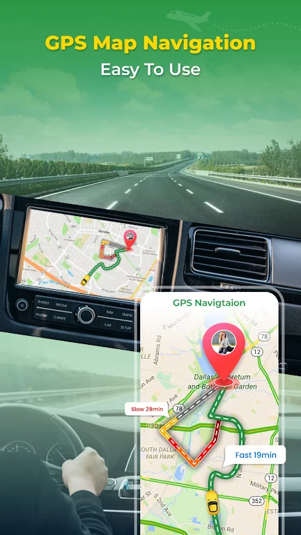 GPS Earth Map Voice Navigation ekran görüntüsü 1