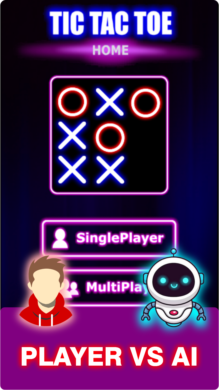 Tic Tac Toe Home : 2 Player XO Скриншот 2