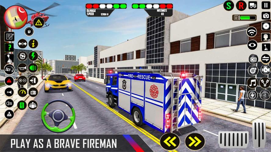 Police Ambulance Fire Truck captura de pantalla 3