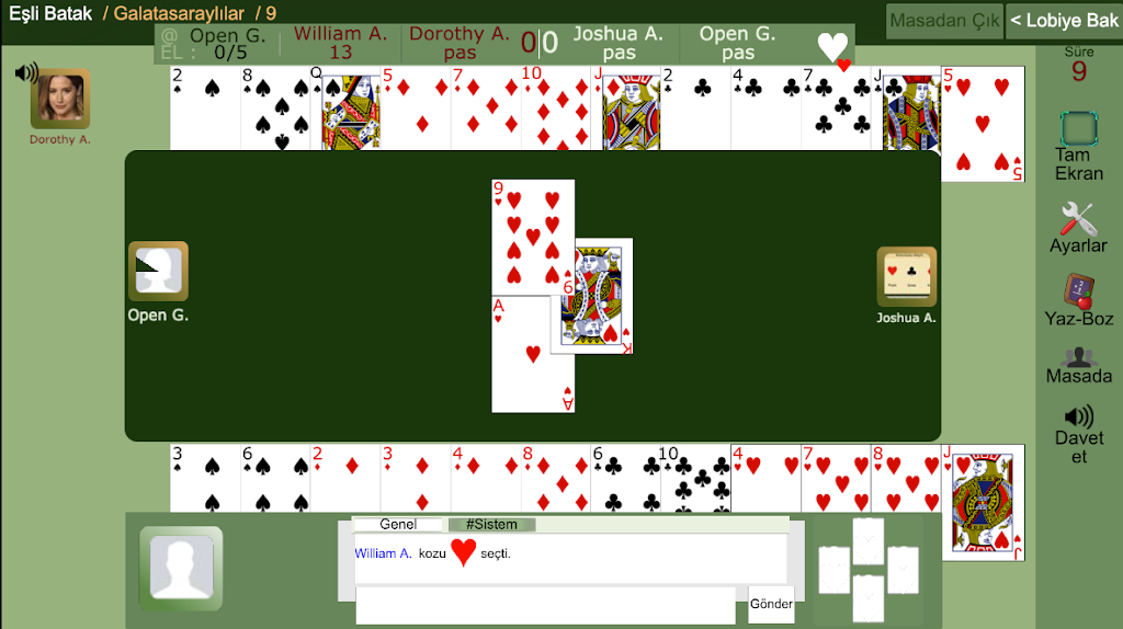 Eşli Batak Online屏幕截圖1