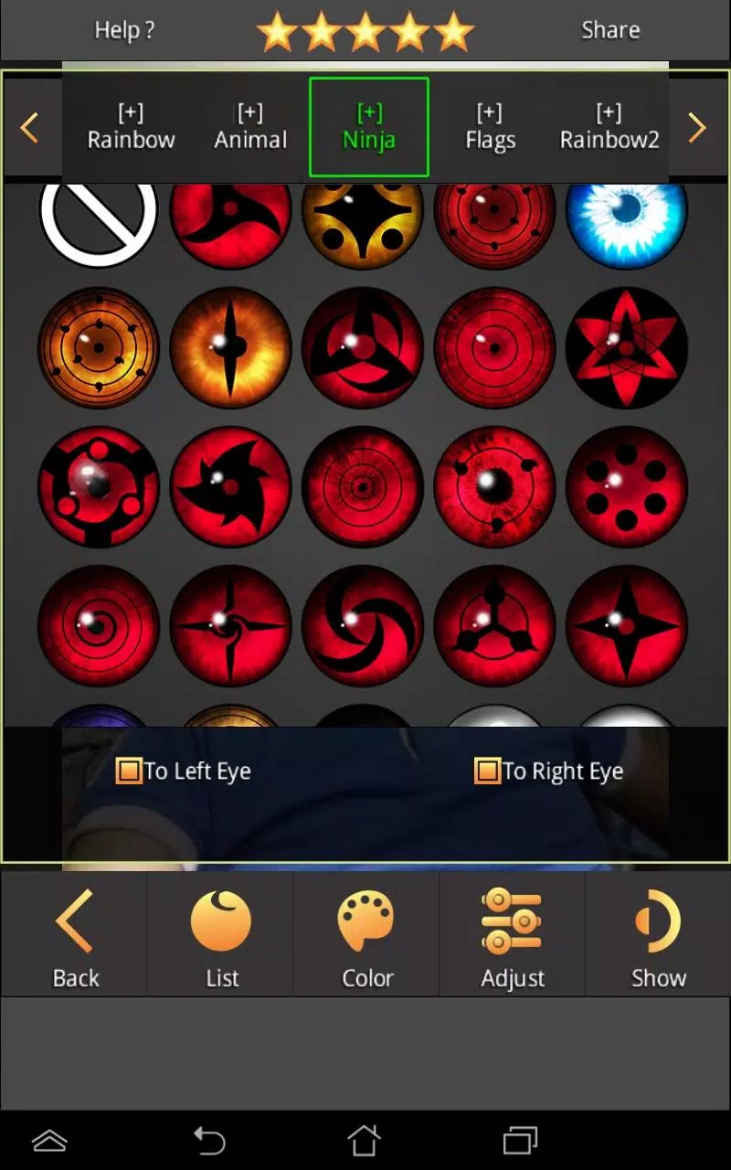 Screenshot Sharingan - Eye And Hair Color 2