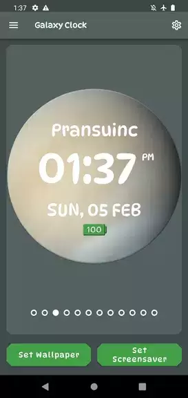 Galaxy Clock Live Wallpapers Ekran Görüntüsü 3