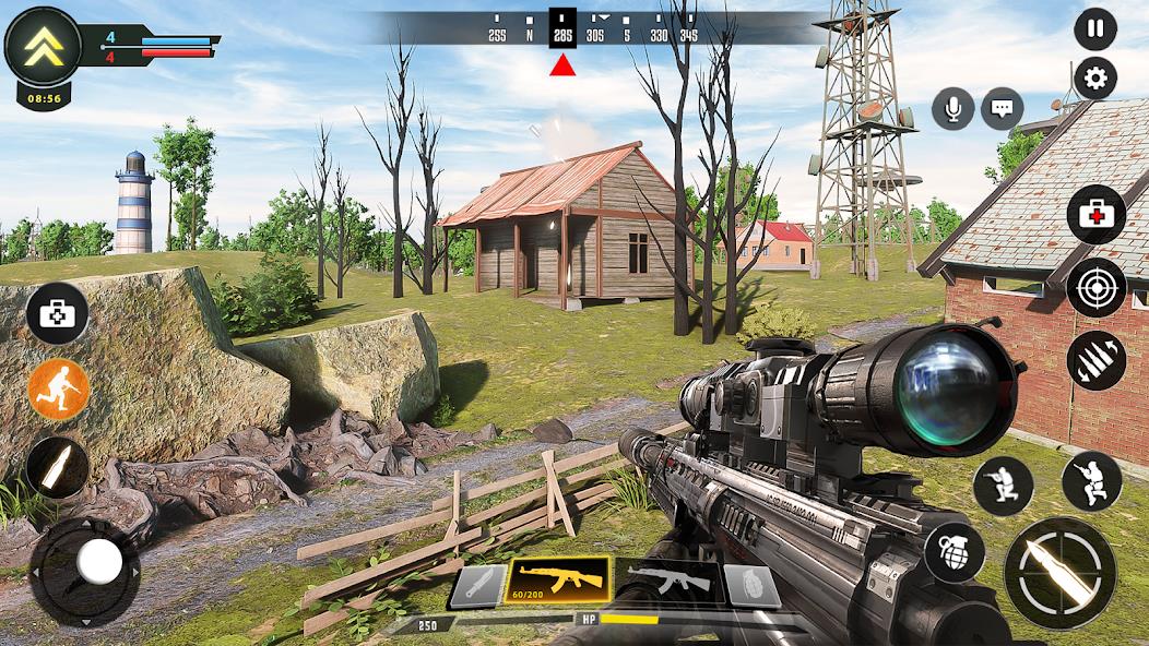 Sniper Game: Shooting Gun Game Mod ekran görüntüsü 2