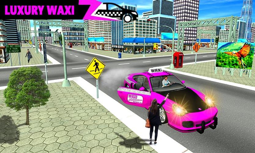 Pink Taxi Driving Game 3D ကိုဖန်သားပြင်1