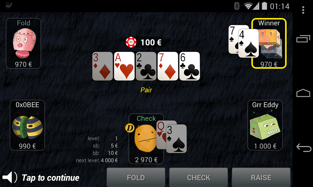 Bots Don’t Bluff Offline Poker 스크린샷 3