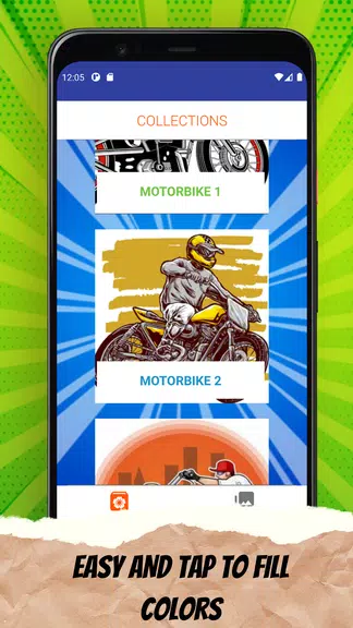 MotorBike Coloring Page屏幕截圖1