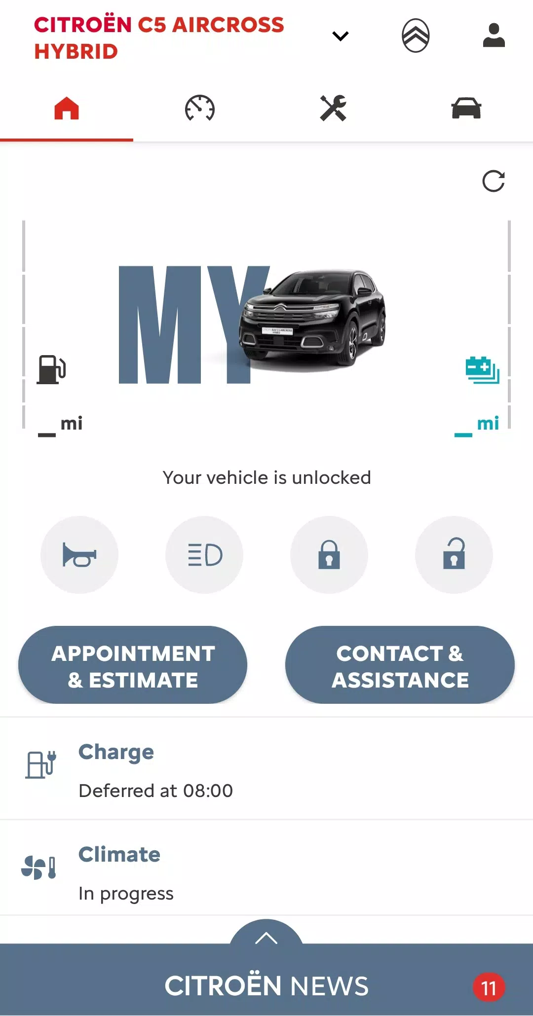 Screenshot MyCitroën 1