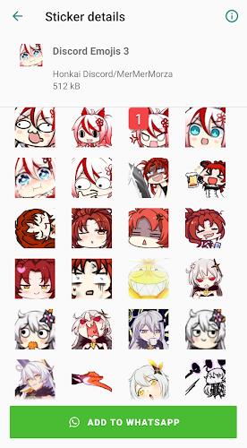 Honkai Whatsapp Stickers Captura de tela 2