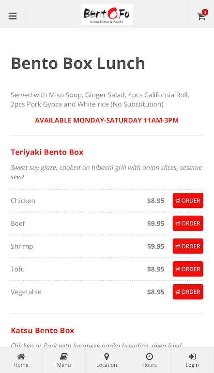 BentoFu Asian Diner & Sushi屏幕截圖2