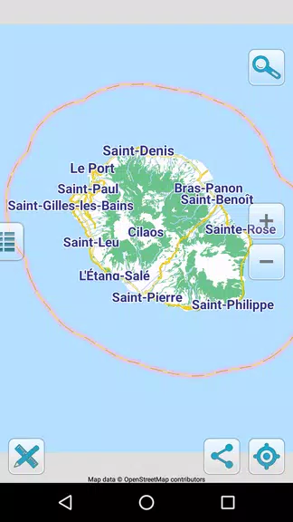Map of Reunion offline屏幕截圖0
