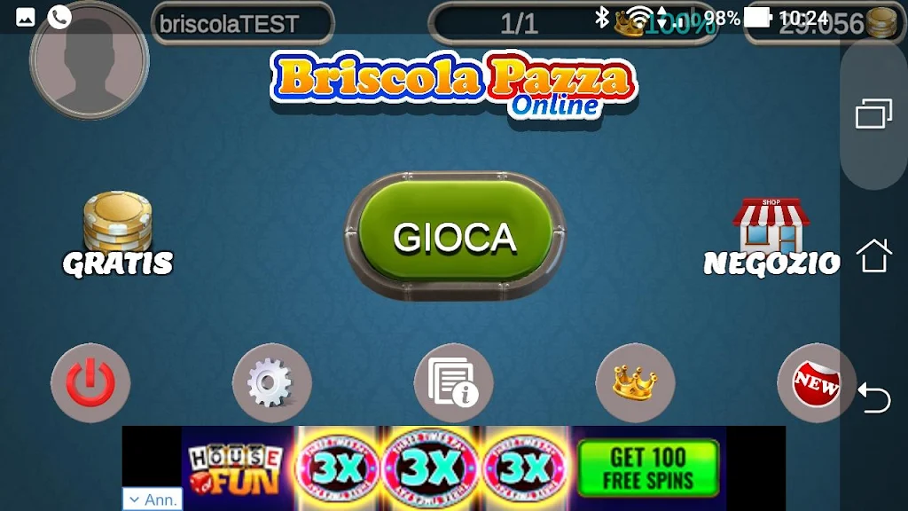 Screenshot Briscola Pazza OnLine 1