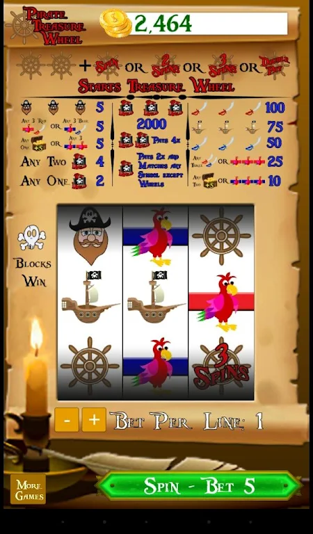 Pirate Treasure Wheel屏幕截圖0