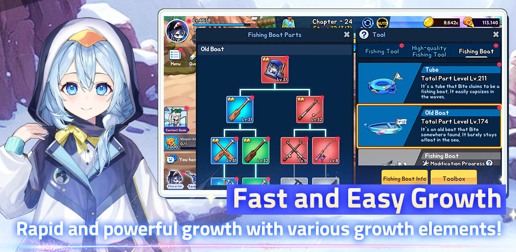 SHARK GIRLS : IDLE RPG Mod captura de pantalla 2