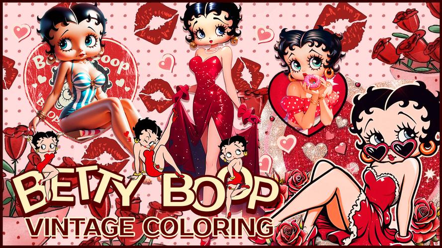Betty Boop Vintage Coloring 스크린샷 3