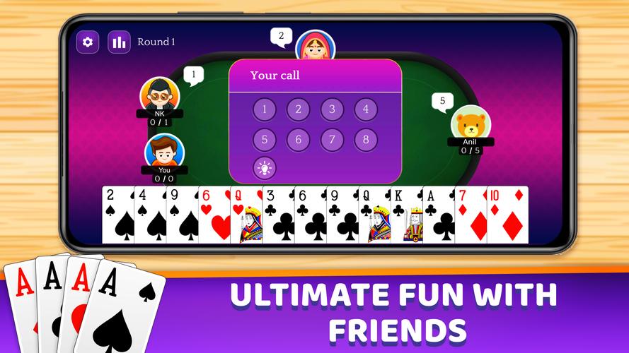 ภาพหน้าจอ Callbreak Multiplayer 1