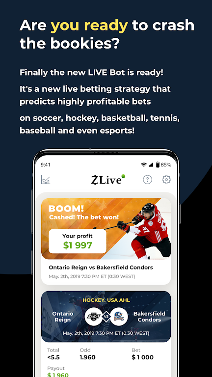 Live Bet Zlive captura de pantalla 2