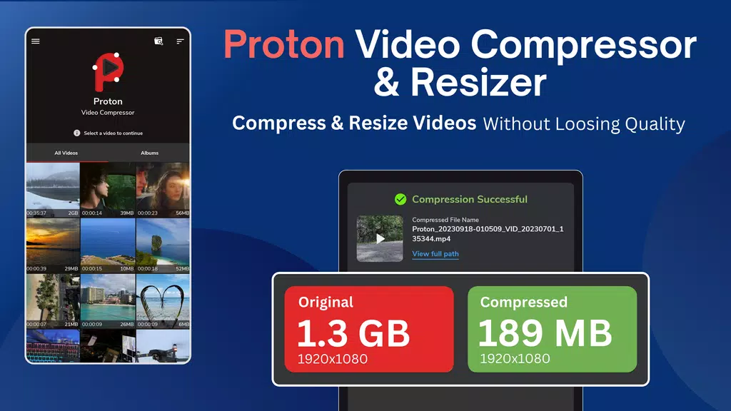 Screenshot Reduce & compress video size 0