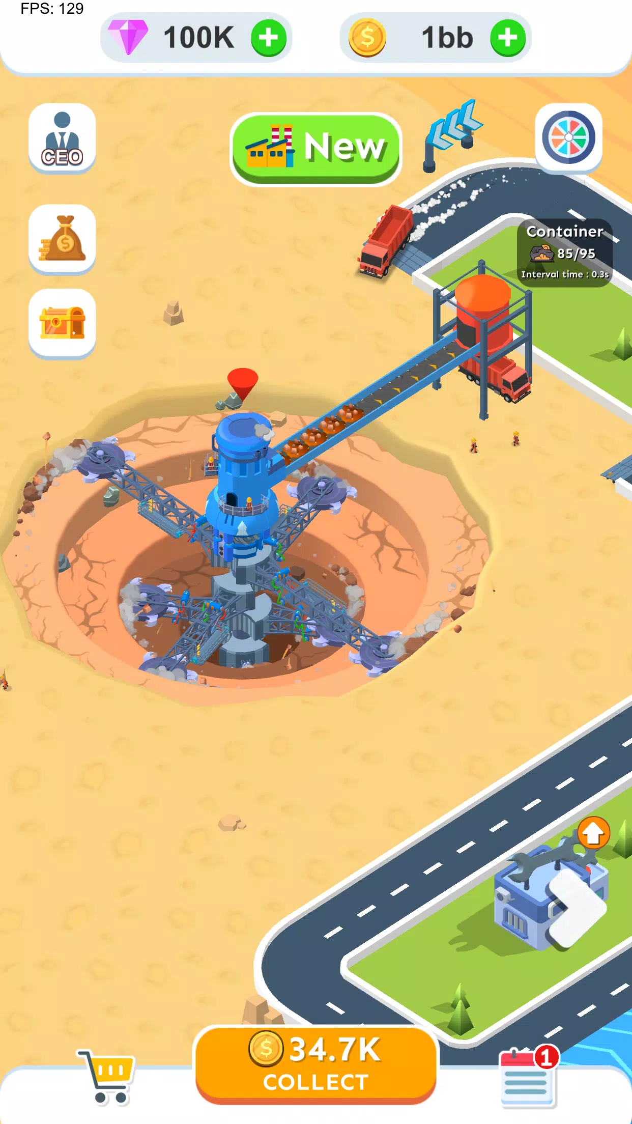 Spiral Excavator Empire ကိုဖန်သားပြင်2