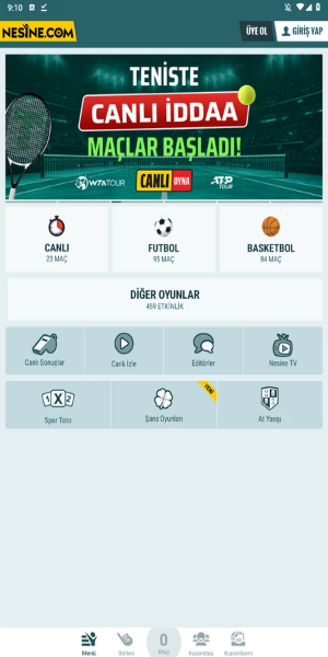 Nesine capture d’écran 1