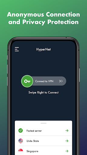 HyperNet Free VPN - Unlimited экрана 1