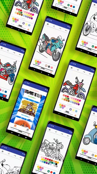 MotorBike Coloring Page屏幕截圖0