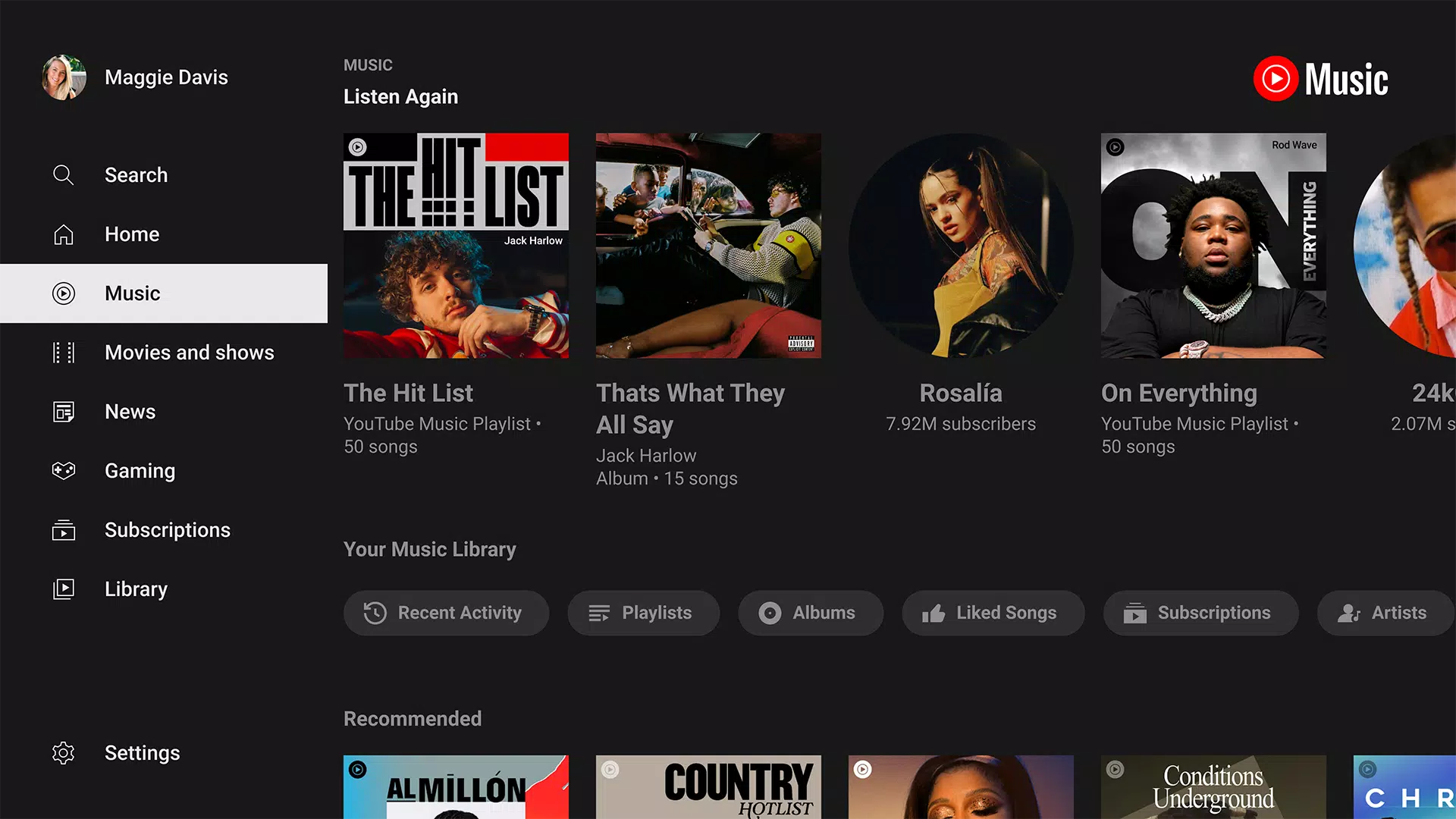 YouTube for Android TV屏幕截圖1