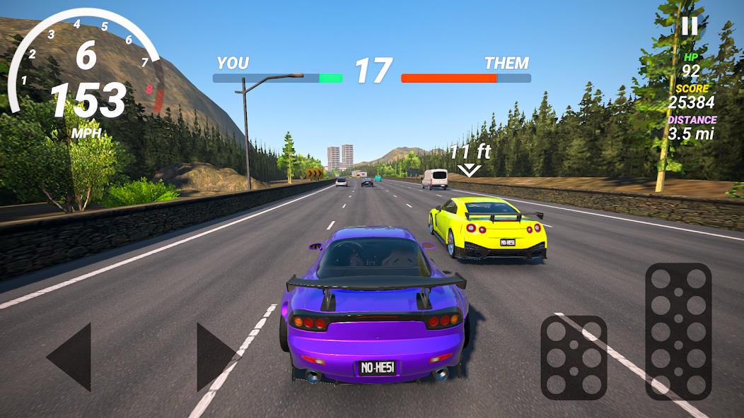 No Hesi Car Traffic Racing Mod экрана 2