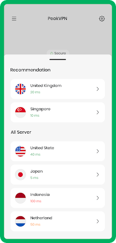 Screenshot PeakVPN - Fast And Secure 1