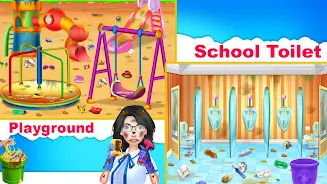 School Cleanup - Cleaning Game ကိုဖန်သားပြင်3